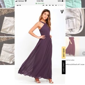 Lulus Air of Romance Dusty Purple Maxi Dress